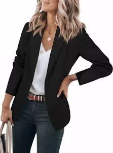 NWT Cicy Bell Notched Lapel Blazer Jacket Women's (Sz XL) Black Office Blazer - Picture 1 of 9