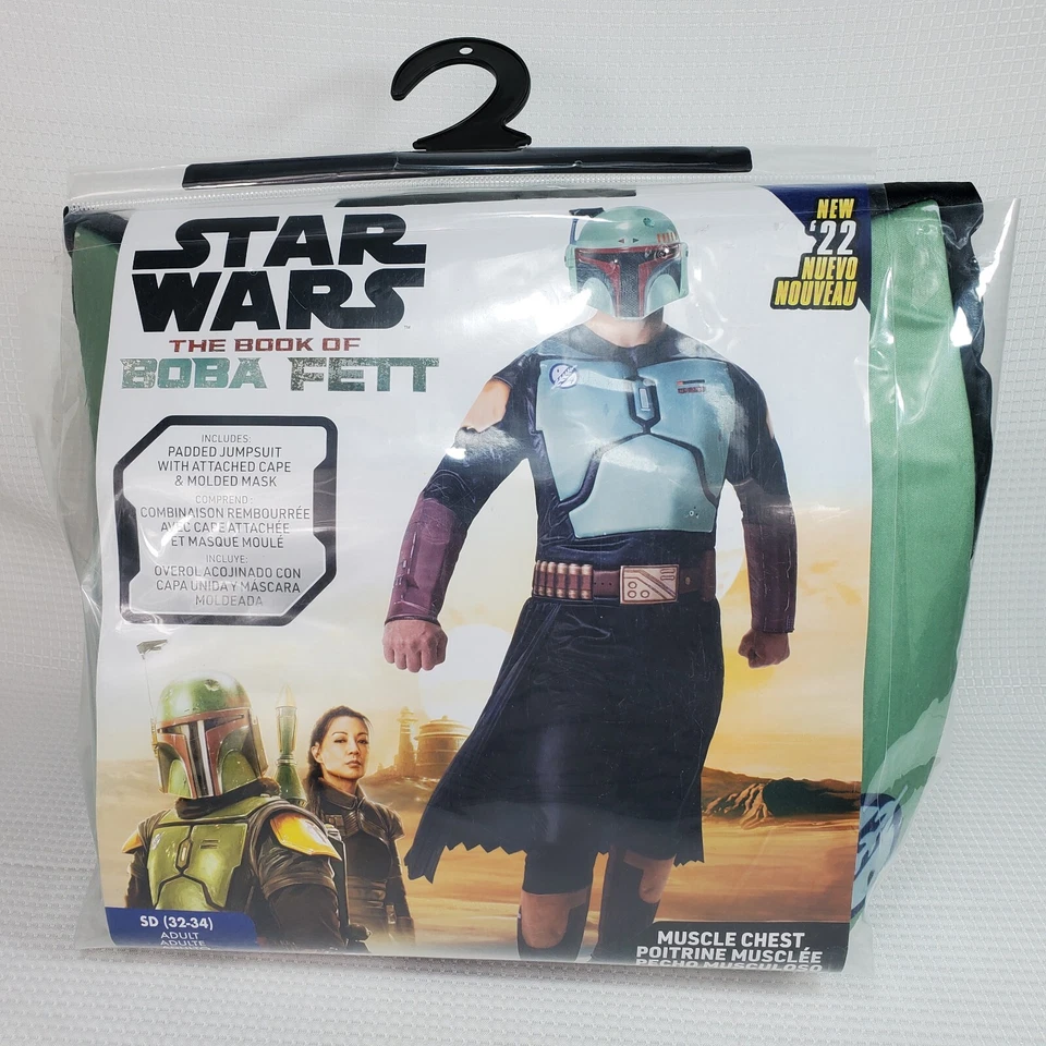 Jazwares Star Wars Book Of Boba Fett Adult Costume Size 28-30 Halloween