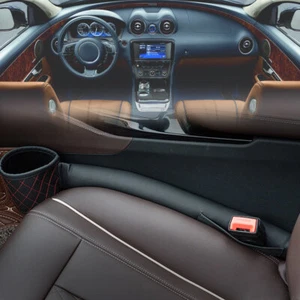 Car Seat Gap Filler Pocket Leather Seat Leak Stop Pad Soft Padding Storage  - Picture 1 of 15