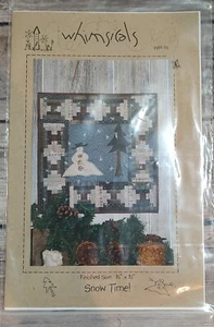 Snow Time! Wallhanging Quilt Pattern Whimsicals 15"x15" Snowman Pine Tree #297 - Picture 1 of 1