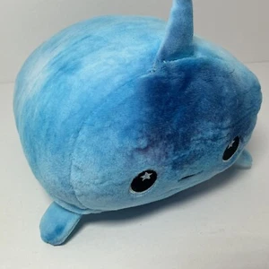 Moosh Moosh Plush Squared Blue  HOUDEENIE Shark - Picture 1 of 7