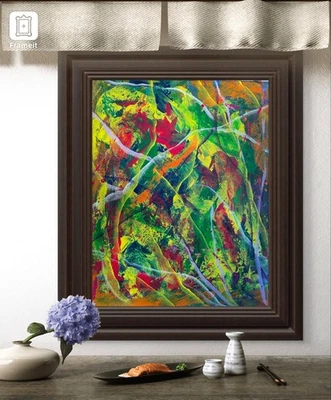 Original Art "Mystery" 11x14 Canvas Expressionism Abstract Design Home Art - Image 1 of 4