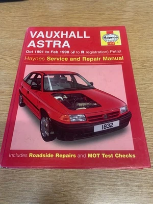 Manual de reparación de taller Vauxhall Astra Mk3 inc 16V Redtop C20XE GSI Haynes - Imagen 1 de 4