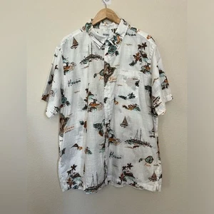 Old Navy Men’s 100% cotton Hawaiian/novelty print Camp button down shirt - Picture 1 of 12