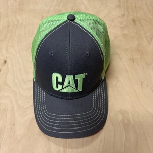 Cat Equipment Lime Green Trucker Hat Baseball Cap - Picture 1 of 3