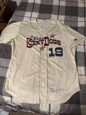 Wilson Frisco Roughriders #19 State Fair Corny Dogs Baseball Jersey Size 48 - Image 1 of 4