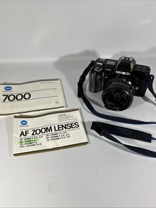Minolta 7000 AF Analoge SLR Spiegelreflexkamera + Objektiv 35-70mm + Anleitungen - Bild 1 von 16