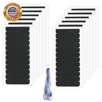 144 PCS Hair Extension Tape, Black Double Sided Hair Extension Tape Invisible Wa - Image 1 of 4