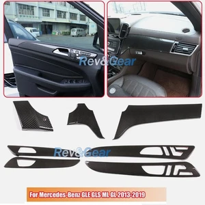 Carbon Fiber ABS Dashboard Door Panel Trim Strip for Benz GLE GLS ML GL 13-19 - Picture 1 of 21