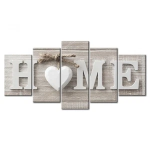 HOME Sign Canvas Art Prints 5Pcs Unframed Wall Art Set for Modern Home Decor - Picture 1 of 10
