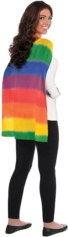 Adult Rainbow Stripes Costume Cape  Halloween Costume Accessories - Image 1 of 1