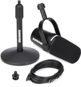 Shure MV7+ Hybrid Podcast Microphone and Stand - Black - Picture 1 of 5