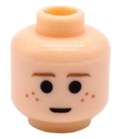 Lego Star Wars Anakin Minifig Lt Nougat Head Child Brown Eyebrows Freckles D960