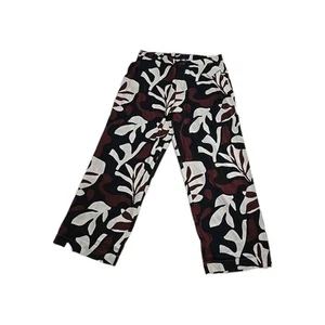 Sanctuary Hose weites Bein 100 % Leinen Damen 2X schwarz elfenbein burgund - Bild 1 von 11
