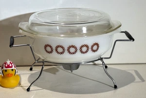Agee / Crown Pyrex Lucky Stars  *Australian*  Casserole Dish/ Lid and Cradle - Picture 1 of 11