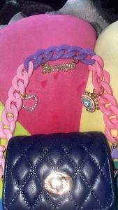 Chaîne à maillons téléphone bracelet, bracelet, chaîne de sac à main, couleurs arc-en-ciel - Photo 1 sur 7