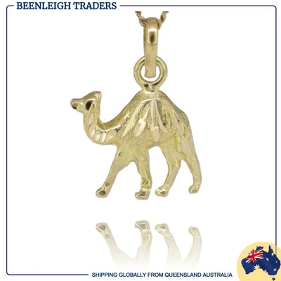 Yellow Gold CAMEL CHARM Made In Egypt Guaranteed Genuine 18ct 18k Gold Foto 1 de 4