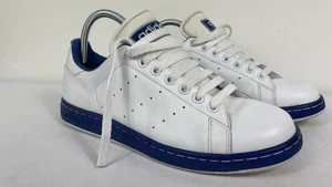 Men’s Adidas Stan Smith White / Blue trainers U.K. 8 - Picture 1 of 9