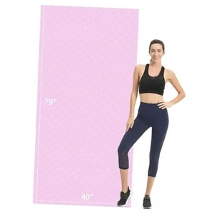 Extra Long TPE Yoga Mat 79" x 40” x 1/2" Thick Non-slip Exercise Mat for Home - Picture 1 of 7