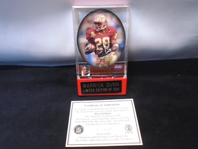 WARRICK DUNN ROOKIE 1997 PRO LINE AUTOGRAPHED COLLECTION CARD LE 157 OF 500 COA - Image 1 of 4