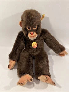 Steiff Affe Jocko 0020/35 Schlenker Schimpanse Druckstimme 40 cm KFS - Bild 1 von 13