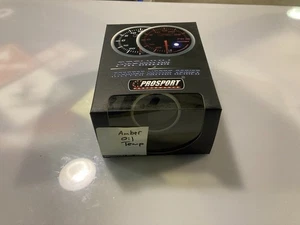 Medidor de temperatura del aceite Prosport serie Performance, ámbar y blanco 52 mm NUEVO, JGY - Imagen 1 de 6