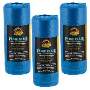 Dura-Gold 95" Wide x 44' Long Roll of Pure Blue Pre-Folded Making Film, 3 Pack - Picture 1 of 5