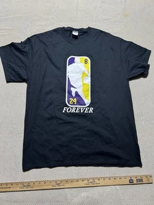 Kobe Bryant tribute#8 #24 NBA legend Hall of Famer Lakers size XL black T-shirt - Picture 1 of 5