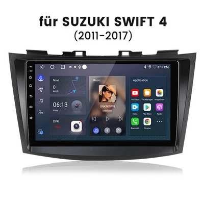 9" Android 13 Autoradio Für Suzuki Swift 4 2011-2017 GPS Navi WIFI FM DAB+ 32GB - Bild 1 von 4