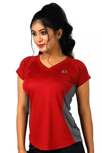 New Ladies Women Classic Gym Fitness T Shirts Workout Running Yoga Top T-Shirt - Picture 1 of 13