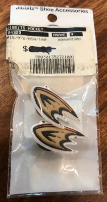 1 pack of 2 NHL jibbitz Anaheim Ducks (fits crocs) discontinued - Image 1 of 3