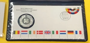 Numisbrief 1979 Direktwahl zum EU Parlament, Medaille in 925er Silber PP (R6-6-3 - Picture 1 of 3