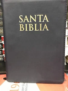 Biblia Reina Valera 1960 Letra Gigante Con Cierre Índice 14 Puntos Azul - Picture 1 of 8