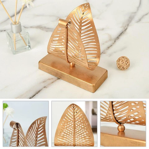 Leaf Vein Iron Napkin Holder for Cafè Bar Resteraunt Household Cover
