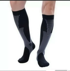 1 Pair Compression Socks Calf Sleeve Leg Support Brace 20-30mmHg For Men Women - Picture 1 of 7