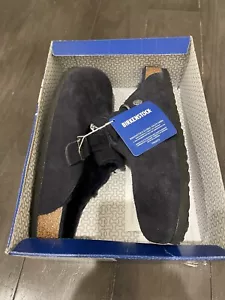 Birkenstock Boston Shearling pelle scamosciata EVA blu notte taglia EU44 US 11 1020594 - Foto 1 di 8