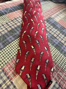 Palm tropics men’s necktie birds parrots science biology teacher 58” x 3.75” - Picture 1 of 5