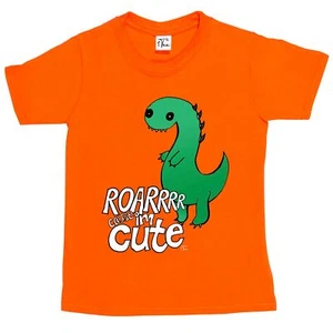 1 T-Shirt Kinder Jungen große grüne Dinosaurier BRÜLLEN weil ich süß bin T-Shirt - Bild 1 von 30