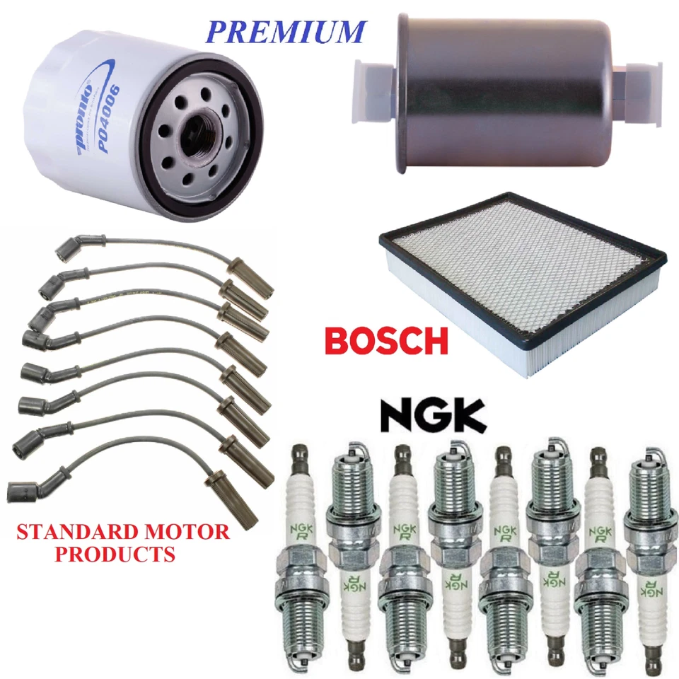 Tune Up Kit Filters Spark Plugs For CHEVY TAHOE 5.3L, GAS, SQUARE COIL 2003-2005 - Image 1 of 1