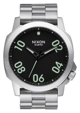Nixon Ranger 45,45MM Mens Round Analogue Field Watch - Black
