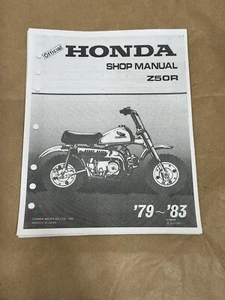 Manual de tienda de servicio oficial de fábrica de 3 orificios 79-83 Honda Z50R Z50 Mini Trail 50 - Imagen 1 de 3