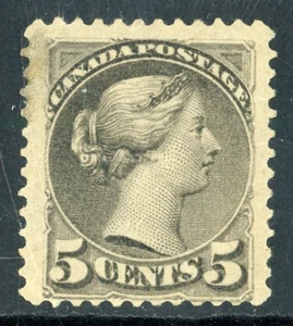 CANADA 1891 MINT H #42, 5c QUEEN VICTORIA "SMALL QUEEN" ISSUE !! OO91 - Picture 1 of 2