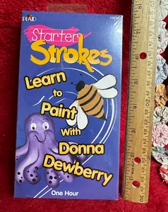 NIP Plaid Brand VHS Tape Starter Strokes: Learn To Paint with Donna Dewberry - Picture 1 of 5