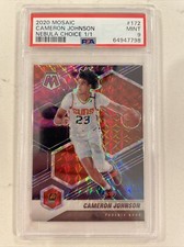 2020-21 Panini Mosaic Cameron Johnson #172 NEBULA PSA 9 POP 1 1/1 1 Of 1