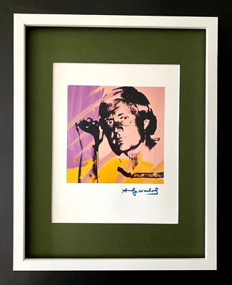 ANDY WARHOL + RARO ESTAMPADO DE JACK NICKLAUS FIRMADO 1984 ENMARAÑADO Y ENMARCADO Foto 1 de 3