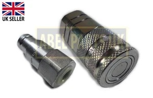 JCB PARTS - 3CX 3/8BSP MALE/FEMALE QUICK RELEASE COUPLING (45/910600,45/910700) - Picture 1 of 1