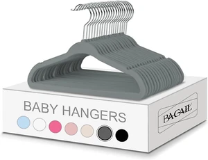 Kids Velvet Hangers 11 Inches Children'S Clothes Hangers Non-Slip Baby Hangers f - Picture 1 of 12