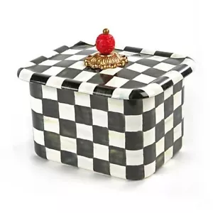 MacKENZIE CHILDS COURTLY CHECK CAJA DE RECETAS NUEVO EN CAJA - Imagen 1 de 8