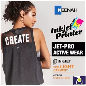 INKJET TRANSFER PAPER FOR WHITE FABRIC: "JET PRO ACTIVE WEAR" (8.5"x11") 5 Sh - Picture 1 of 10