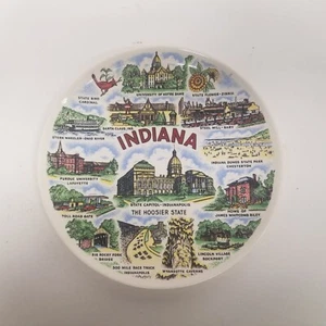Vintage Indiana "The Hoosier State" 9" Collector Plate, Notre Dame, Indy 500 - Picture 1 of 8